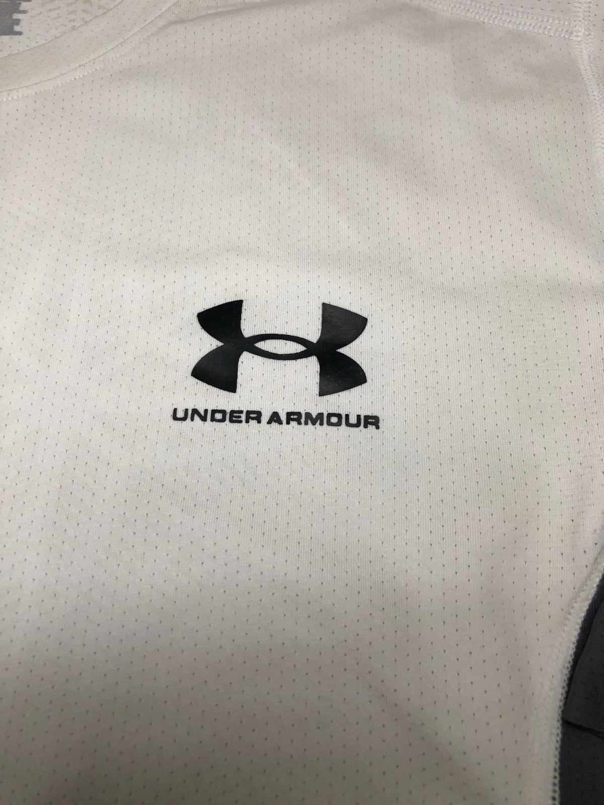 Under Armour White and Charcoal Athletic Shirt