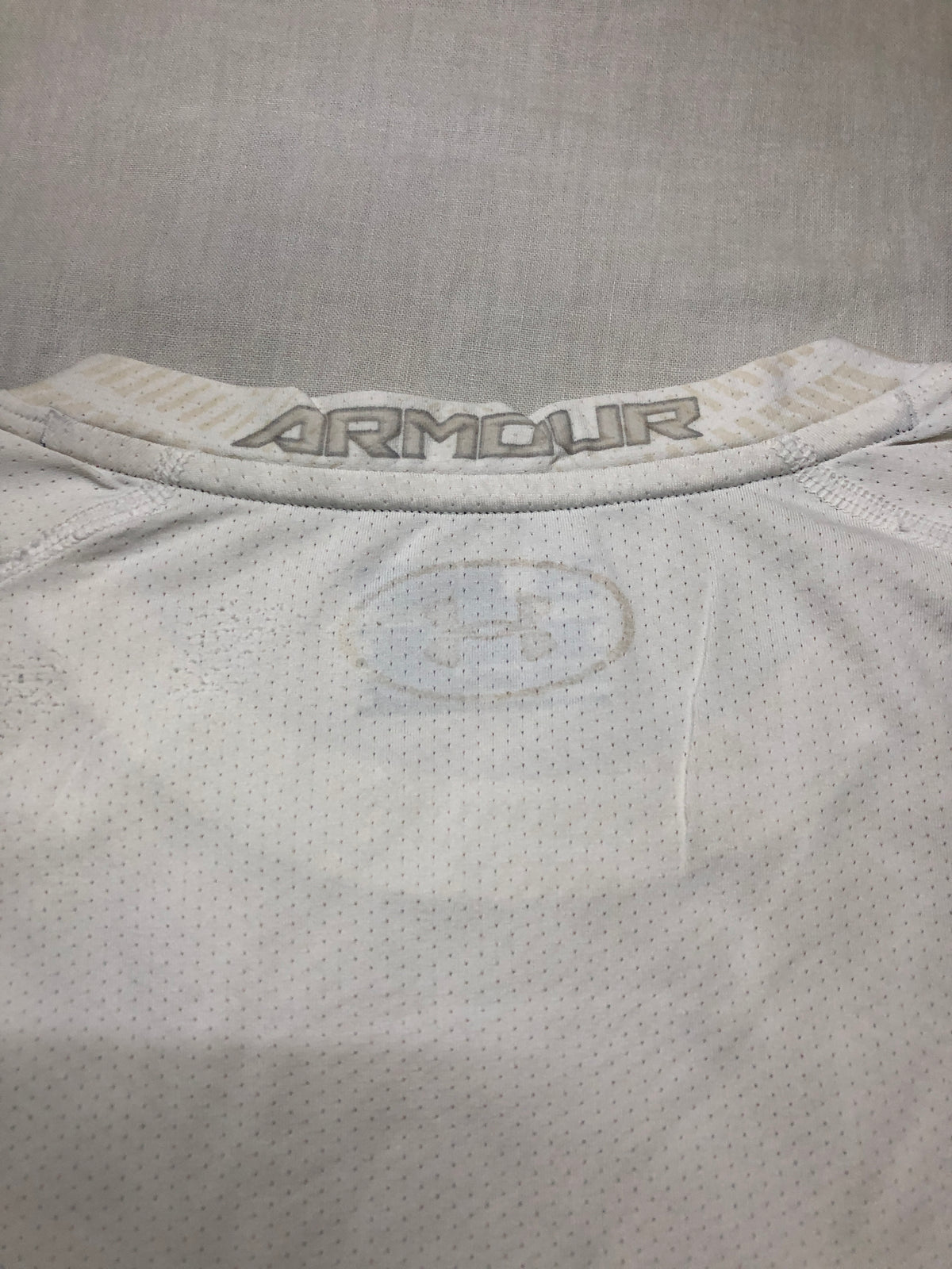 Under Armour White and Charcoal Athletic Shirt