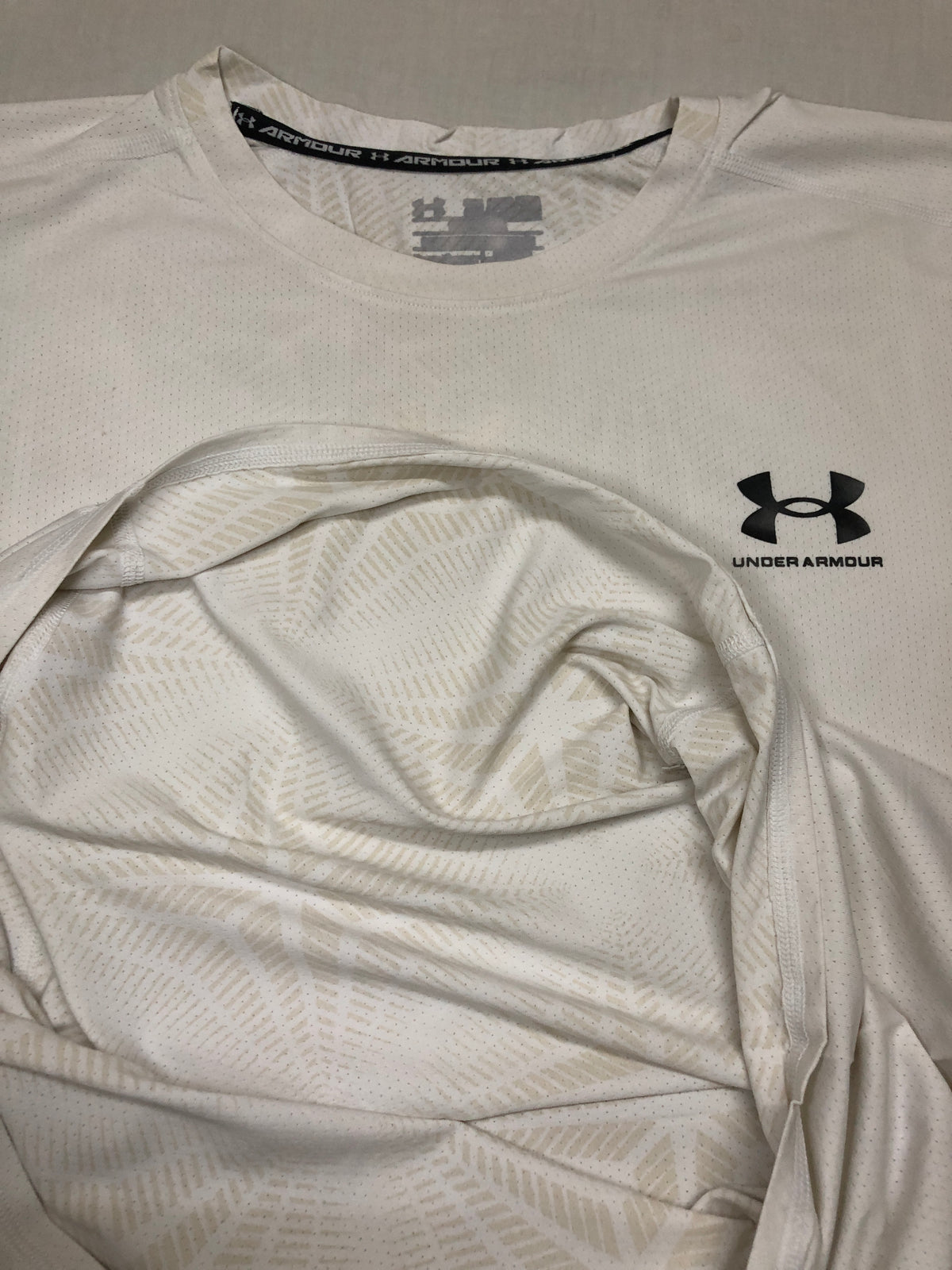 Under Armour White and Charcoal Athletic Shirt