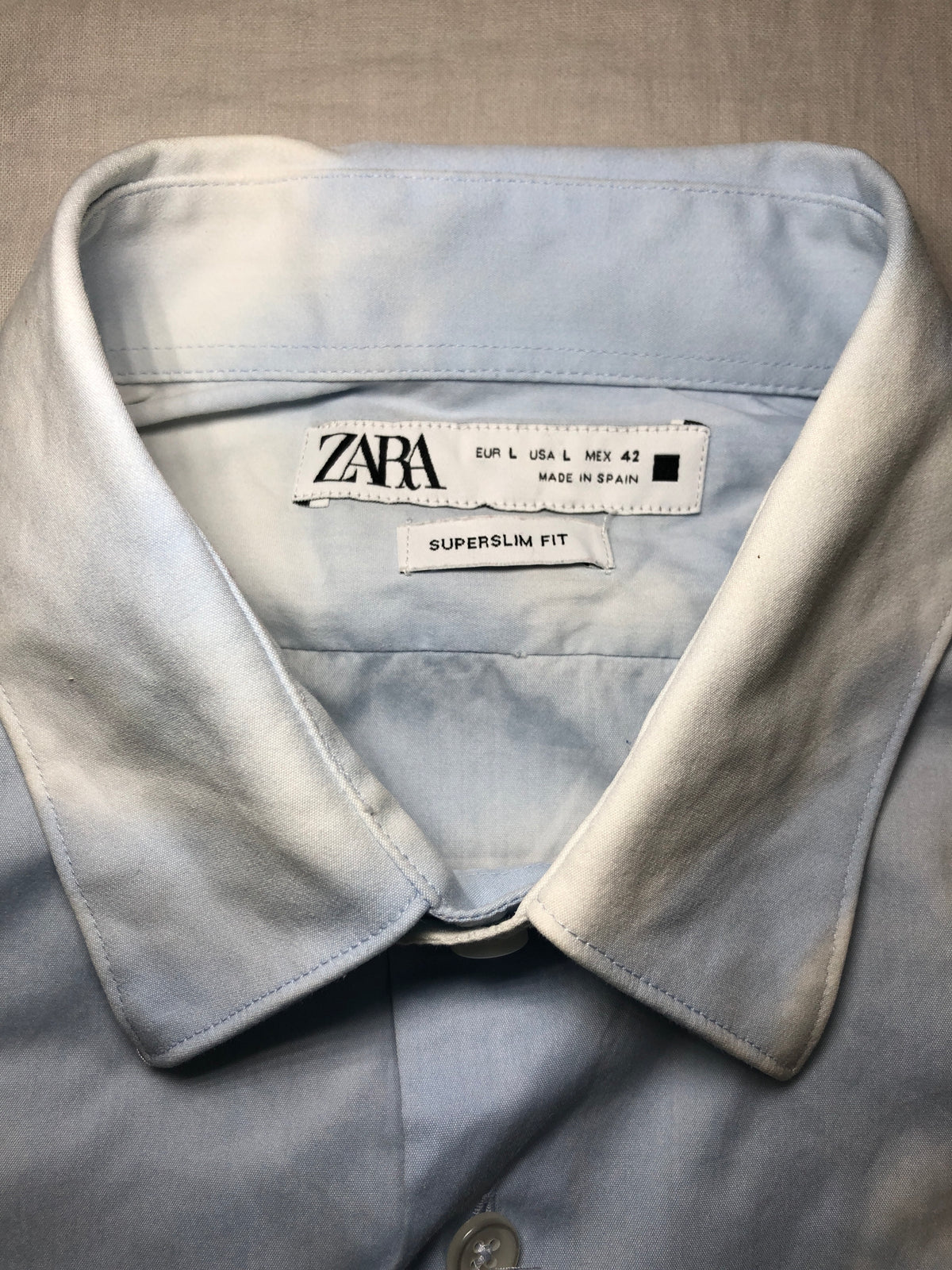 Zara Pale Blue Button-Down Shirt
