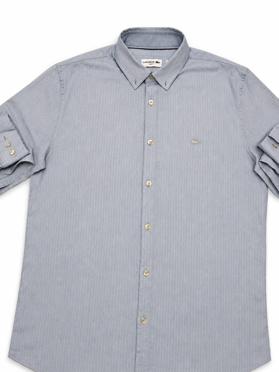 Lacoste Light Blue Pinstripe Shirt