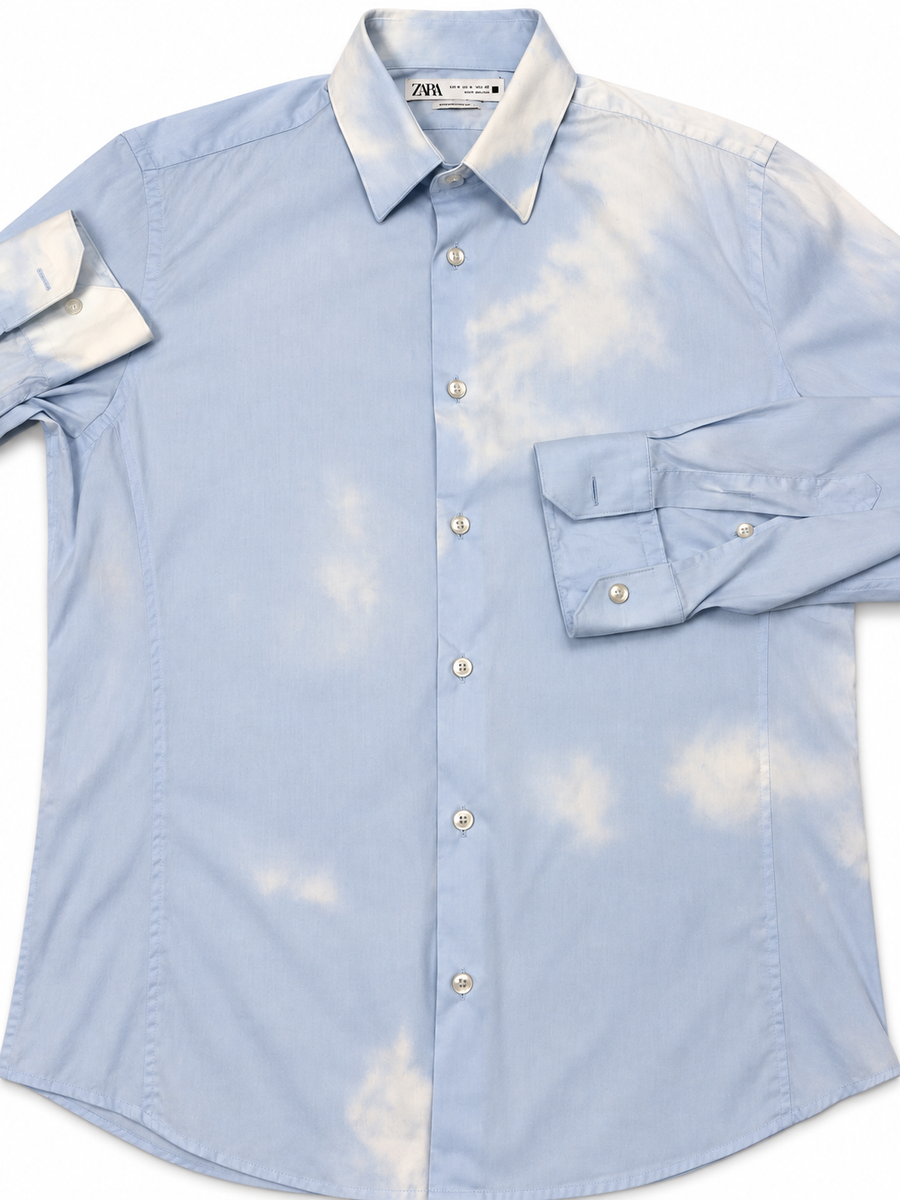 Zara Pale Blue Button-Down Shirt