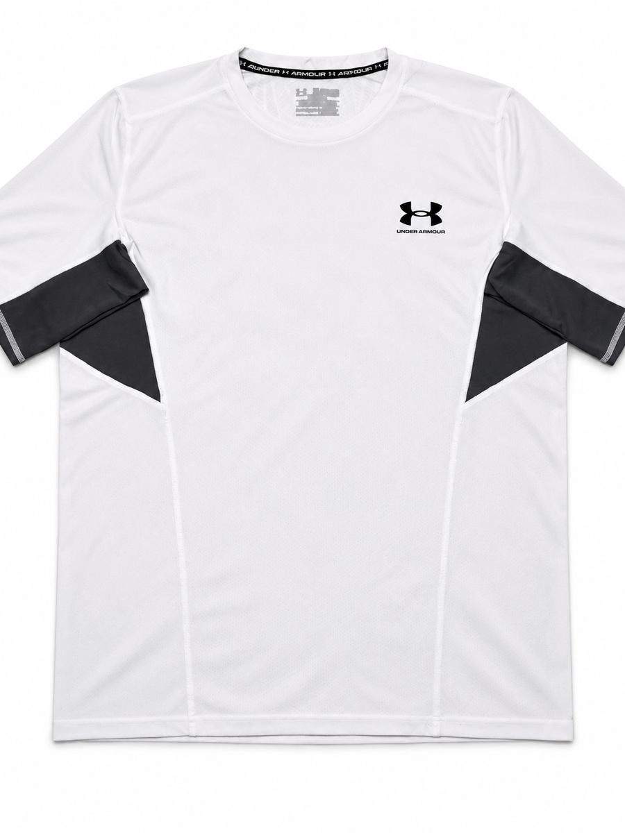 Under Armour White and Charcoal Athletic Shirt