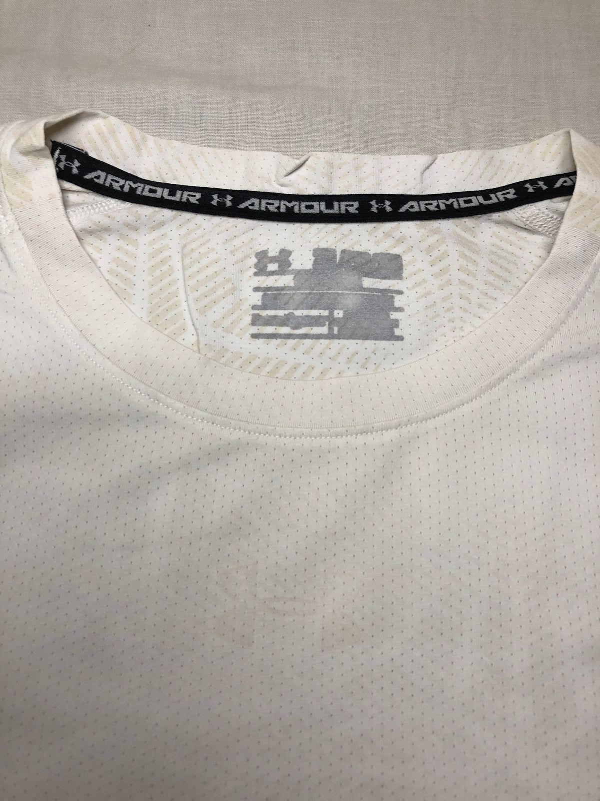 Under Armour White and Charcoal Athletic Shirt