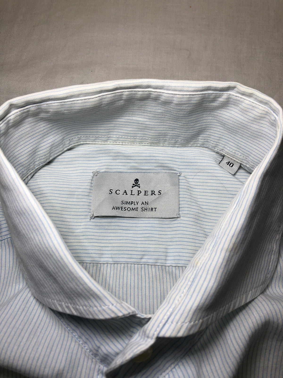 Scalpers Light Stripe Button-Down Shirt